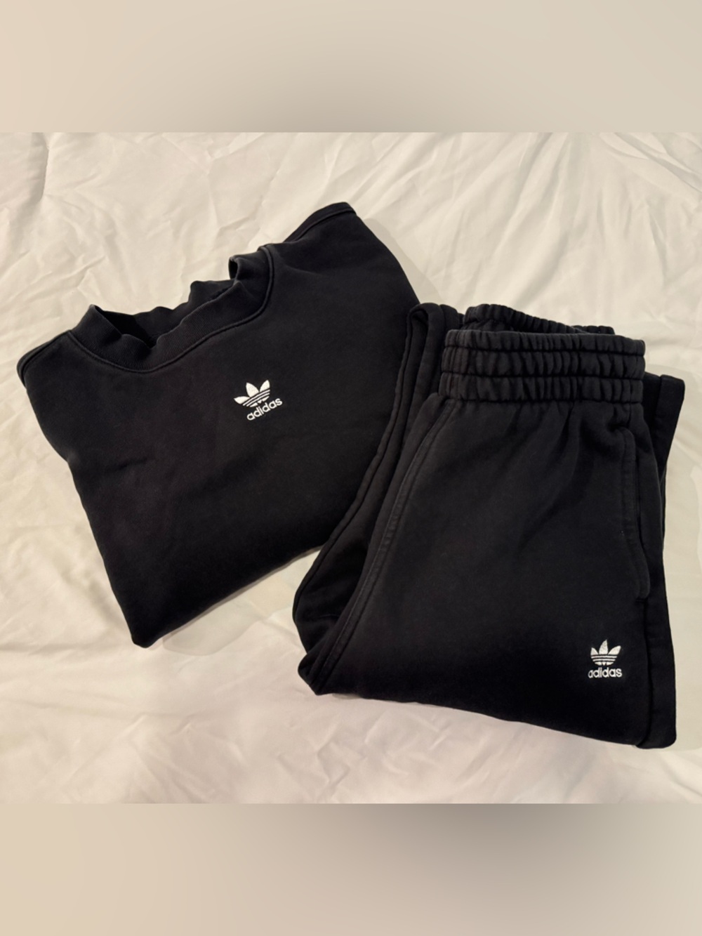Adidas black Sweatshirt & Joggers Set